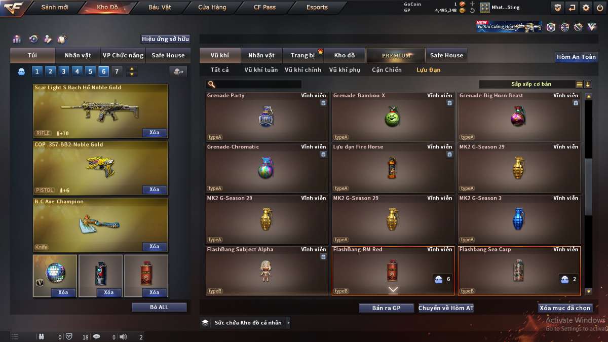 shop acc cf uy tin gia re